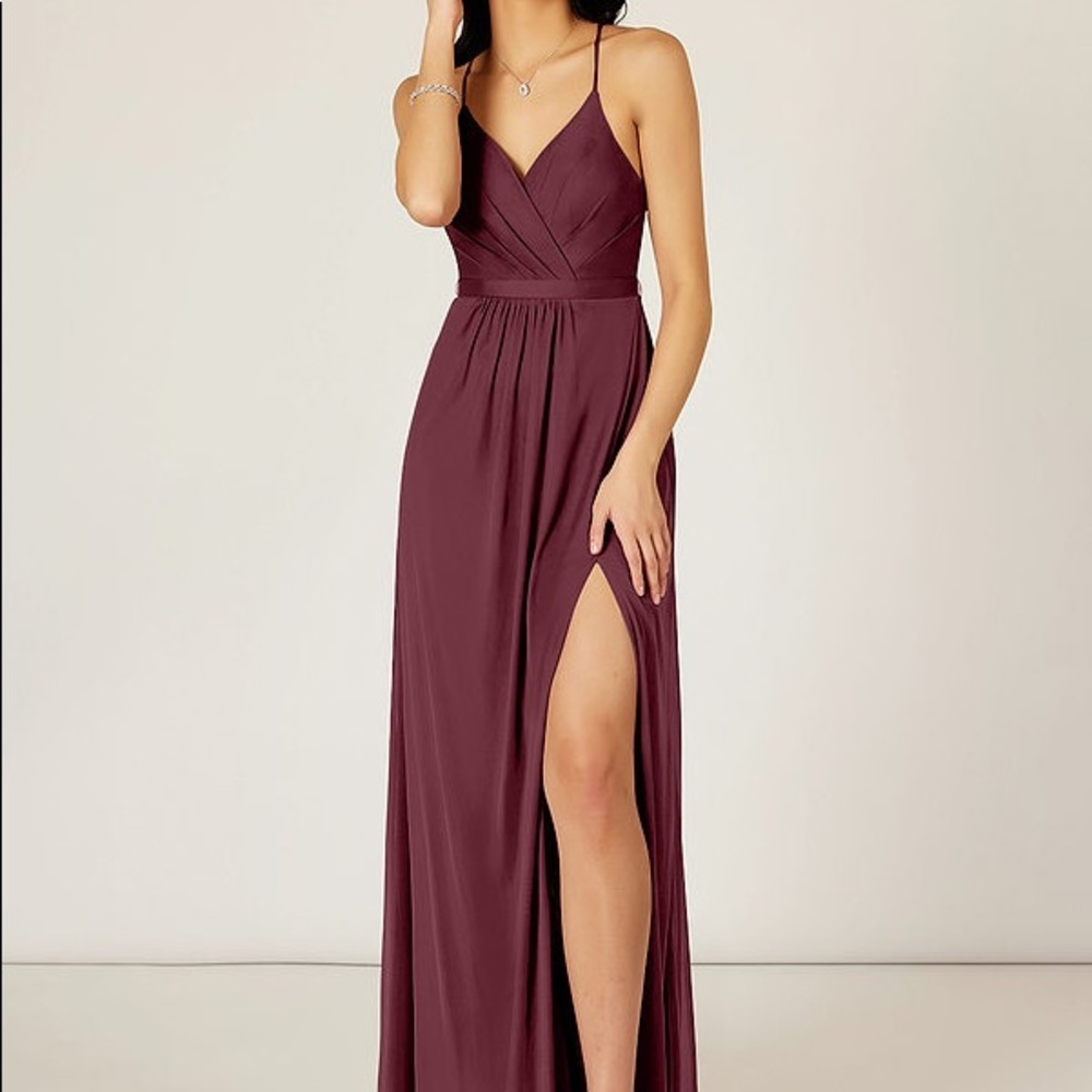 Azazie Luxy bridesmaid dress in Cabernet